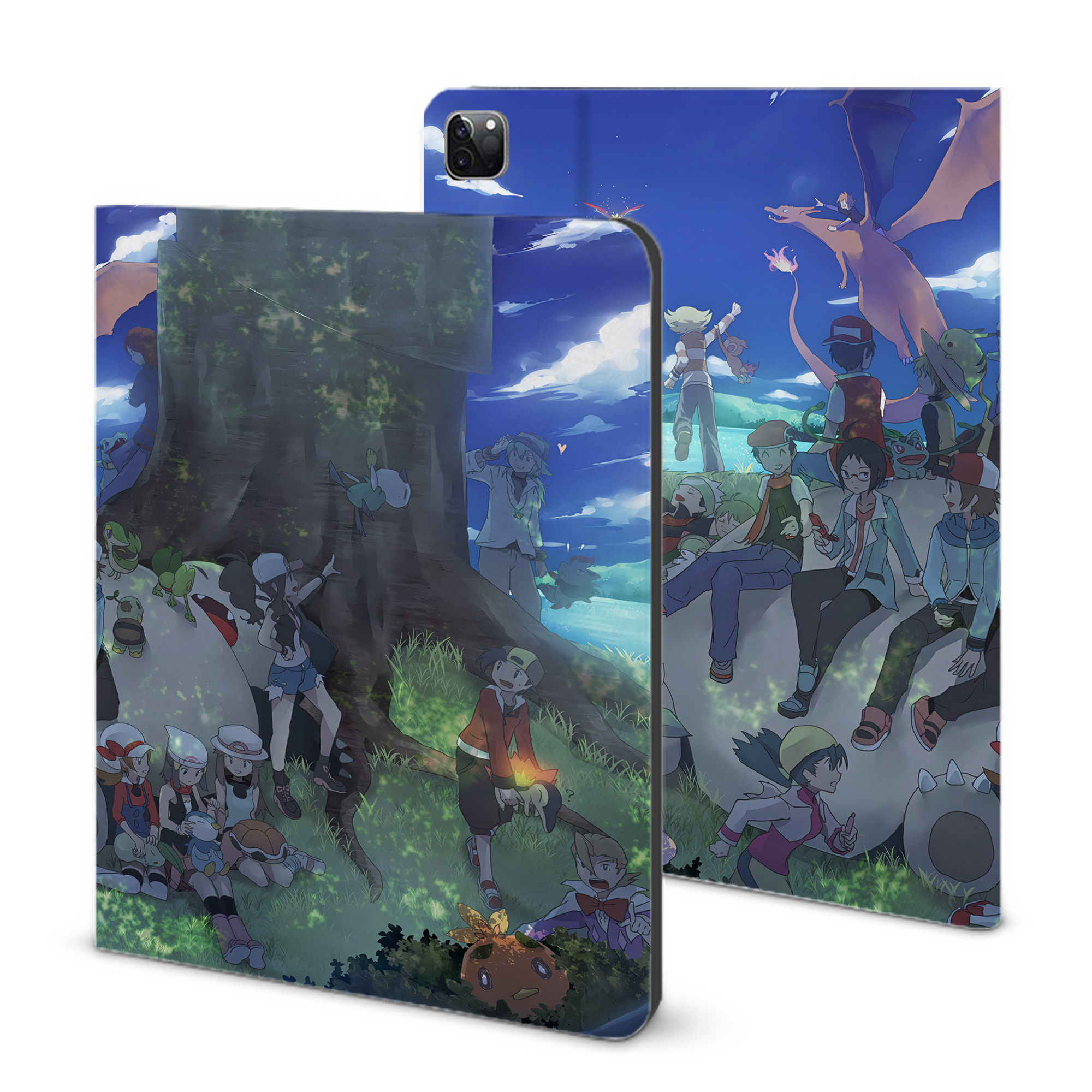 （画像用） ポケットモンスター Pokémon IPad ケース ブック型 PUレザー TPU 耐衝撃 軽量 薄型 ペン収納なし 全面保護 IPad 各モデル対応